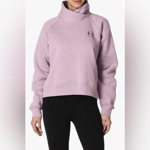 Under Armour‎ Women’s Size Small Mauve Pink Rival Fleece Wrap Neck Pullover